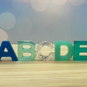 Blue Neutral Alphabet and Number Set