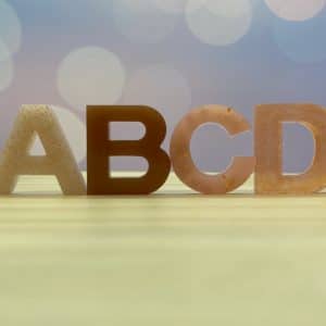 Gold Neutral Alphabet and Number Set